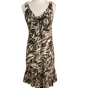 NWT Talbots Animal Print Halter Dress Size 2